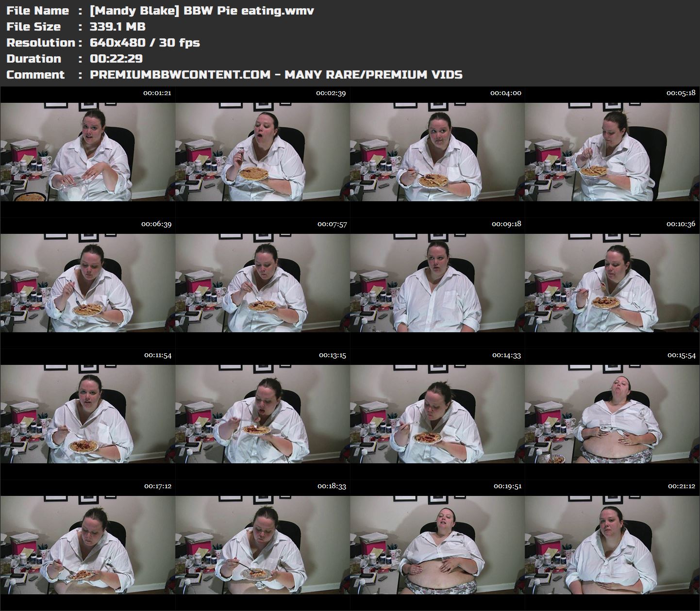 [Mandy Blake] BBW Pie eating thumbnails