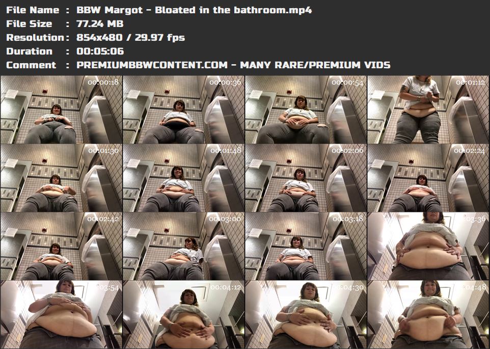 BBW Margot - Bloated in the bathroom thumbnails