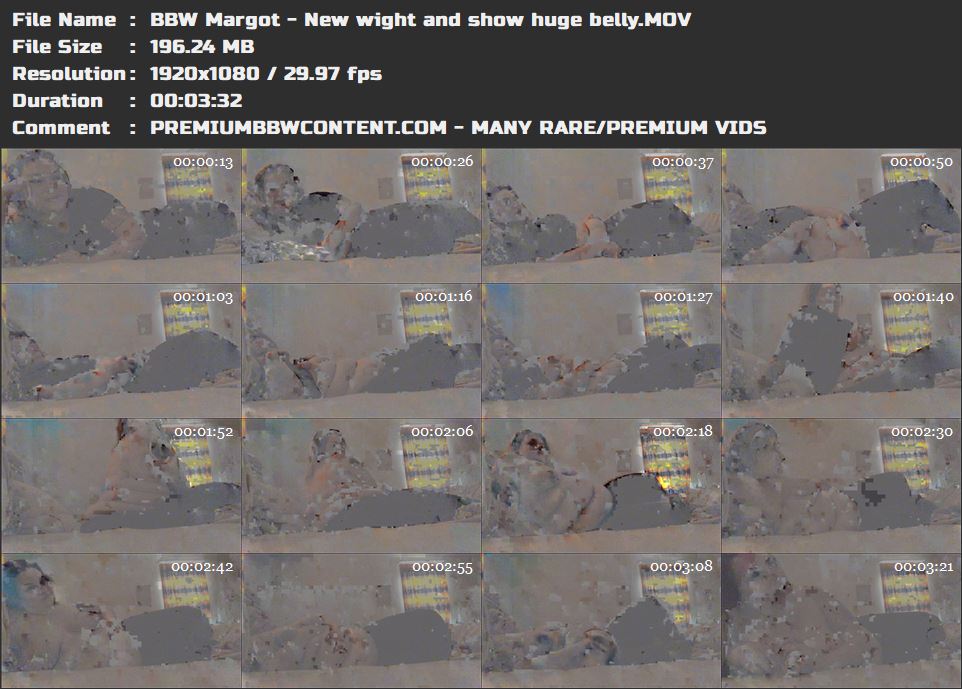 BBW Margot - New wight and show huge belly thumbnails