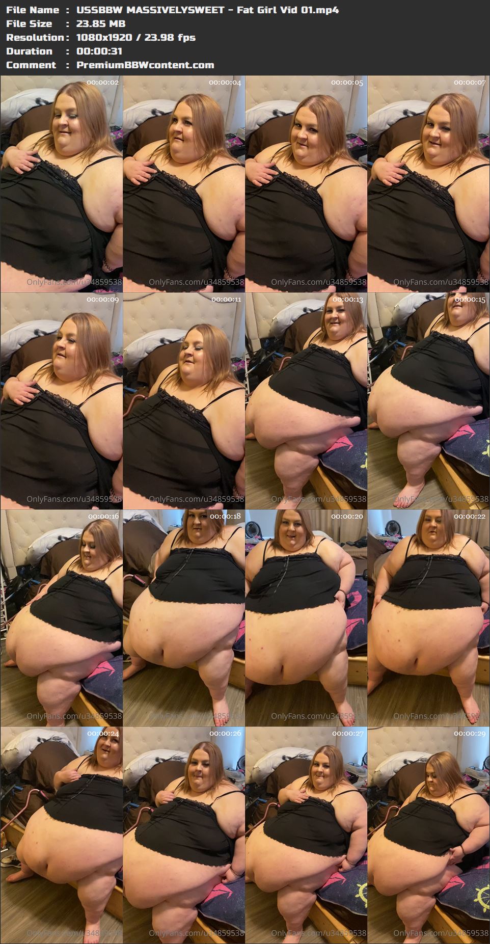 USSBBW MASSIVELYSWEET - Fat Girl Vid 01 thumbnails