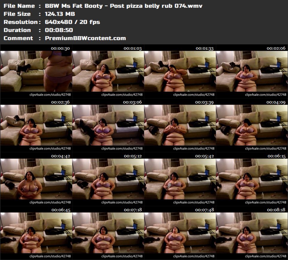 BBW Ms Fat Booty - Post pizza belly rub 074 thumbnails