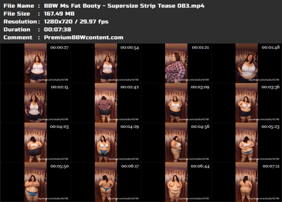 BBW Ms Fat Booty - Supersize Strip Tease 083 thumbnails