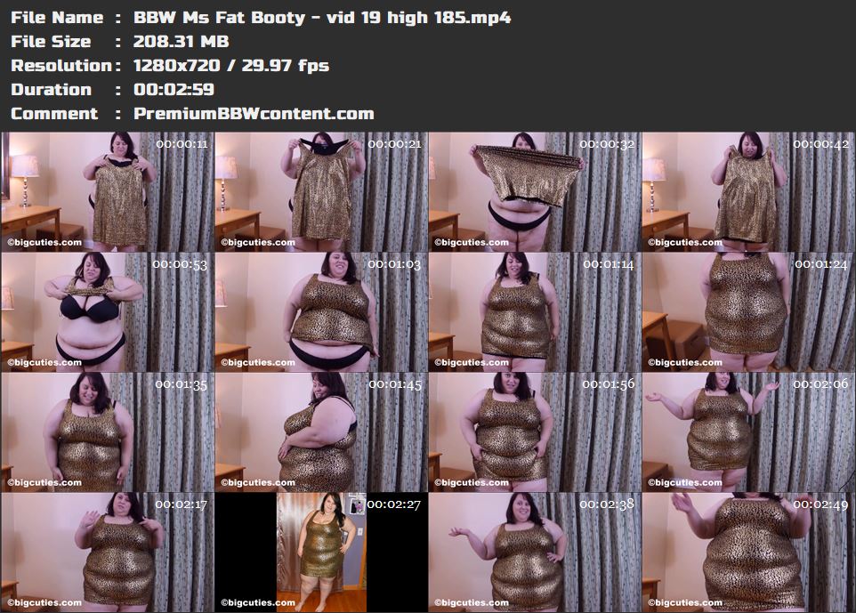 BBW Ms Fat Booty - vid 19 high 185 thumbnails
