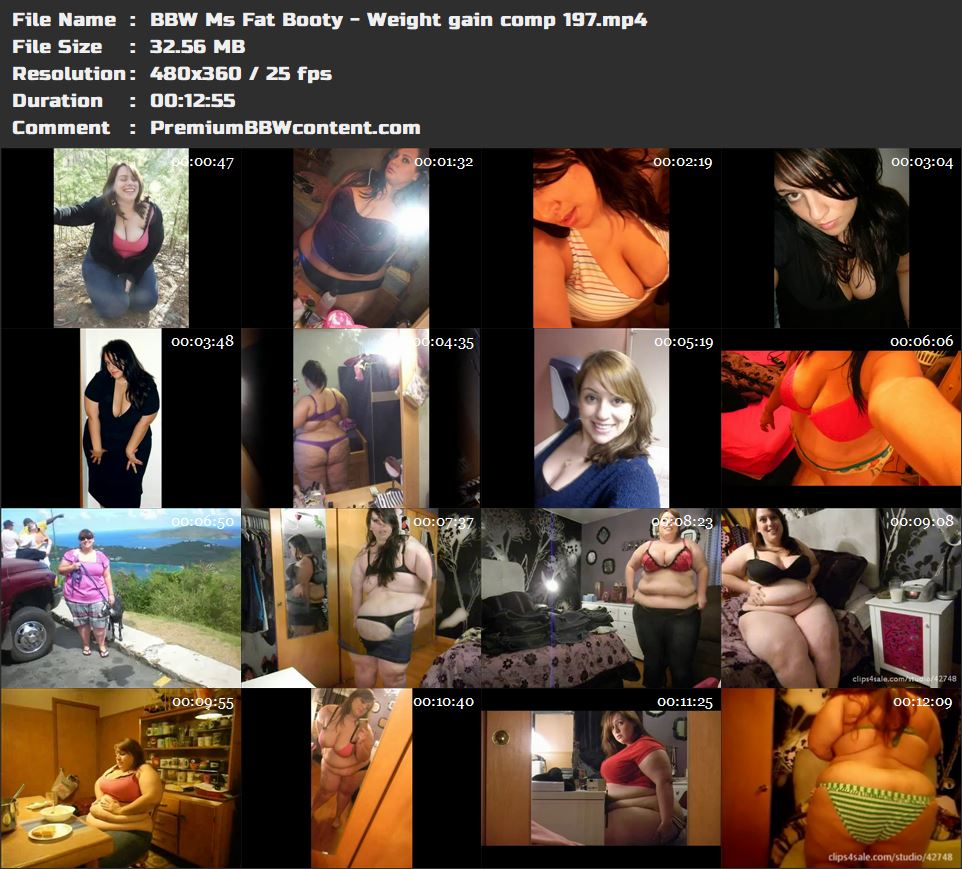 BBW Ms Fat Booty - Weight gain comp 197 thumbnails