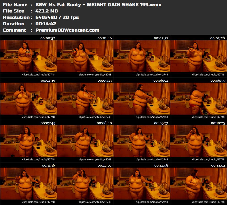 BBW Ms Fat Booty - WEIGHT GAIN SHAKE 199 thumbnails