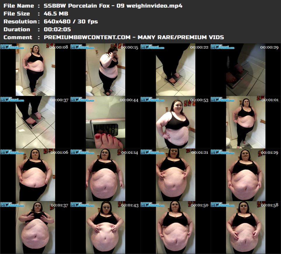 SSBBW Porcelain Fox - 09 weighinvideo thumbnails