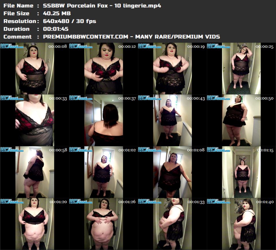 SSBBW Porcelain Fox - 10 lingerie thumbnails