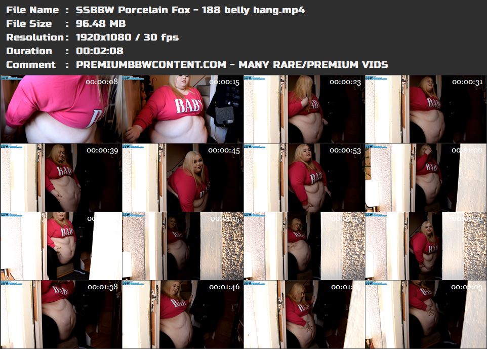SSBBW Porcelain Fox - 188 belly hang thumbnails