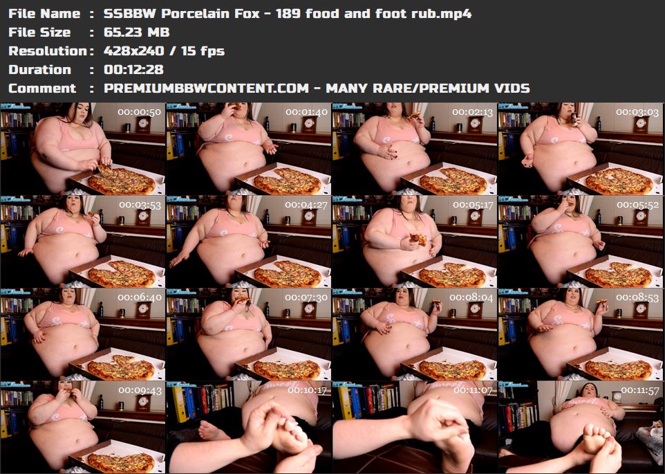 SSBBW Porcelain Fox - 189 food and foot rub thumbnails