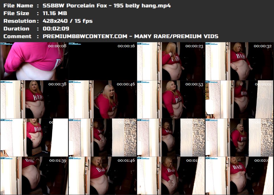 SSBBW Porcelain Fox - 195 belly hang thumbnails