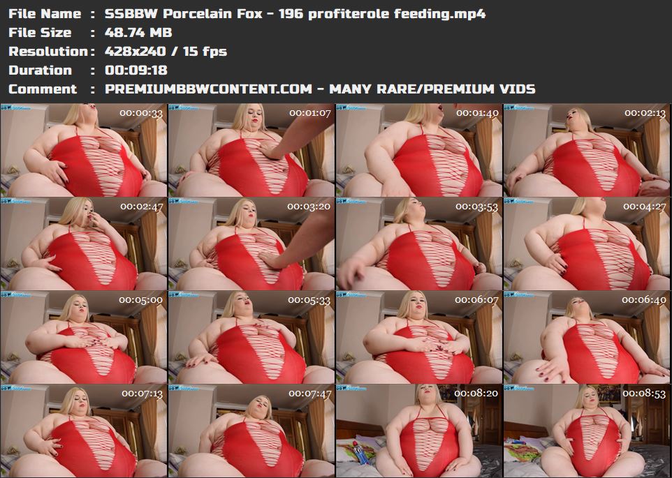 SSBBW Porcelain Fox - 196 profiterole feeding thumbnails