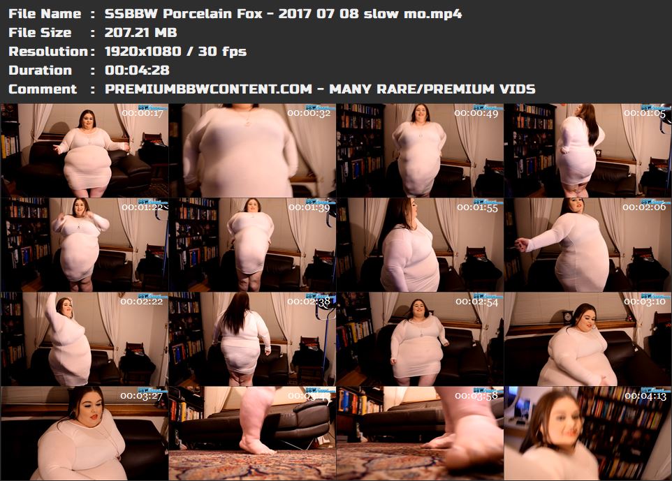 SSBBW Porcelain Fox - 2017 07 08 slow mo thumbnails