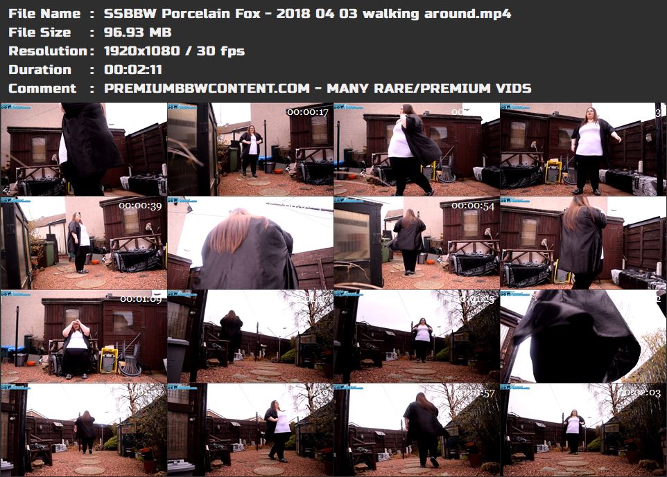 SSBBW Porcelain Fox - 2018 04 03 walking around thumbnails