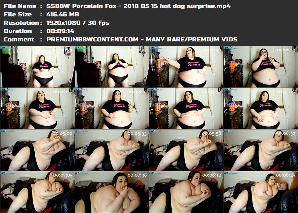 SSBBW Porcelain Fox - 2018 05 15 hot dog surprise thumbnails