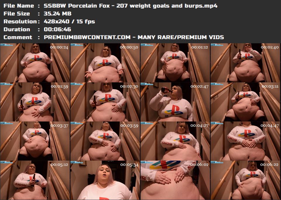 SSBBW Porcelain Fox - 207 weight goals and burps thumbnails