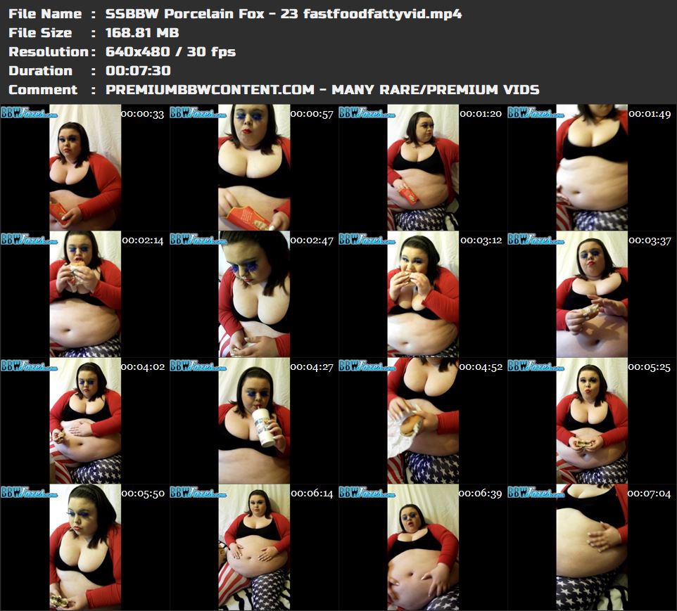 SSBBW Porcelain Fox - 23 fastfoodfattyvid thumbnails