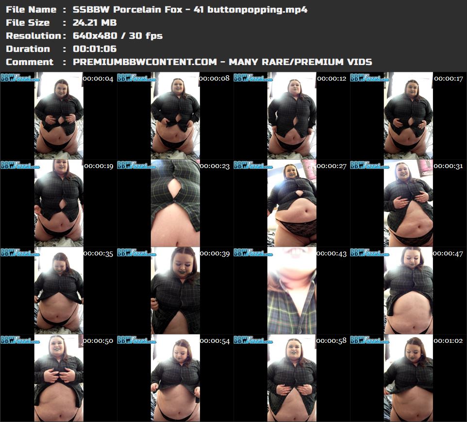 SSBBW Porcelain Fox - 41 buttonpopping thumbnails