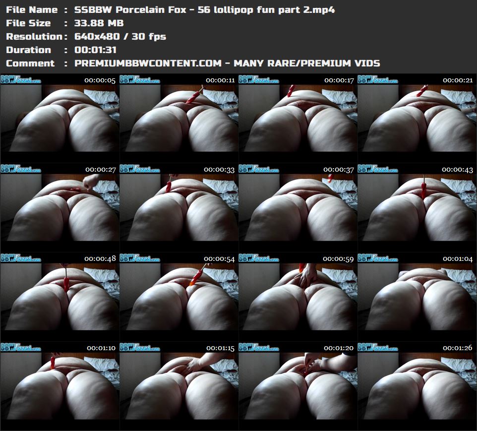 SSBBW Porcelain Fox - 56 lollipop fun part 2 thumbnails