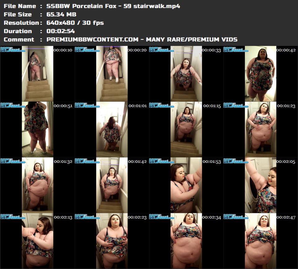 SSBBW Porcelain Fox - 59 stairwalk thumbnails