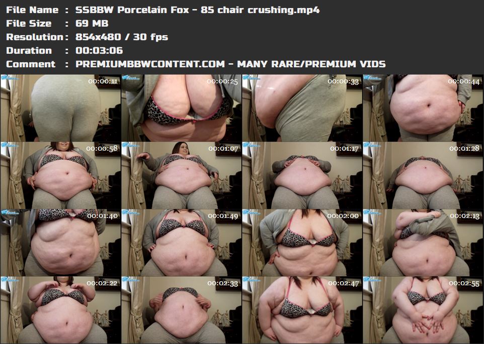 SSBBW Porcelain Fox - 85 chair crushing thumbnails