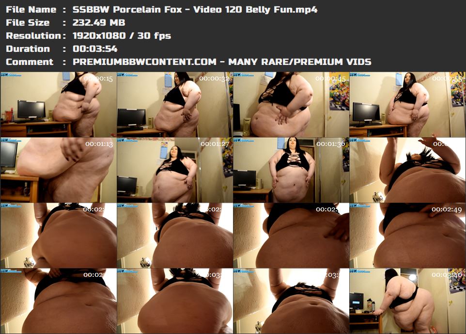 SSBBW Porcelain Fox - Video 120 Belly Fun thumbnails