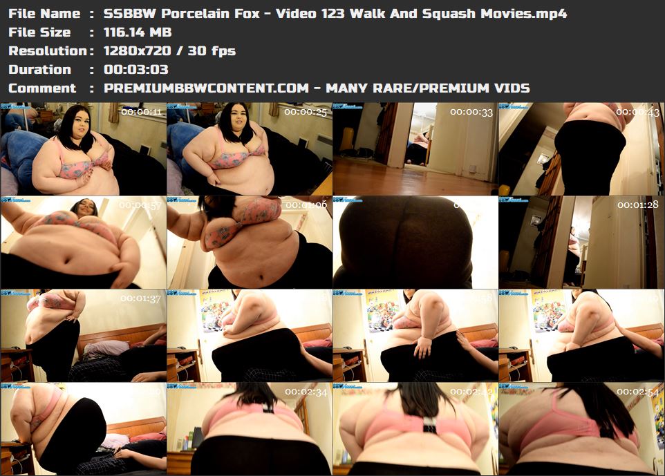SSBBW Porcelain Fox - Video 123 Walk And Squash Movies thumbnails