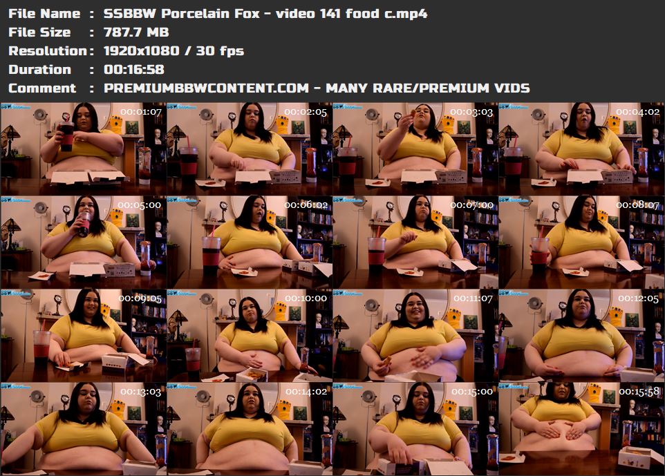 SSBBW Porcelain Fox - video 141 food c thumbnails