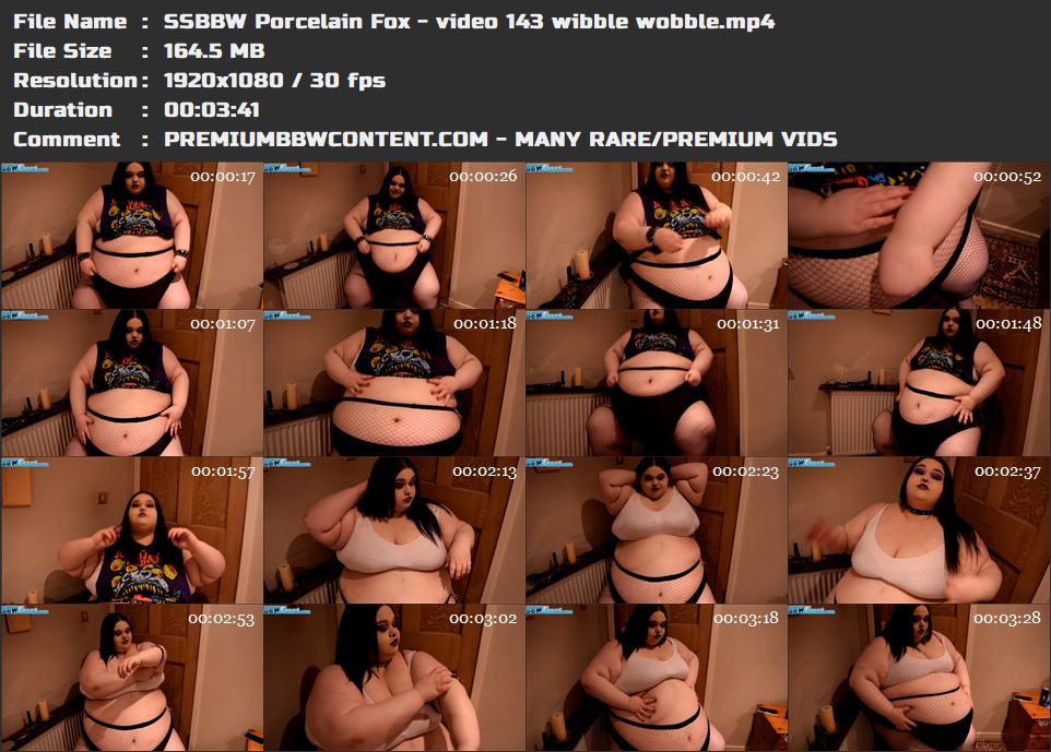 SSBBW Porcelain Fox - video 143 wibble wobble thumbnails