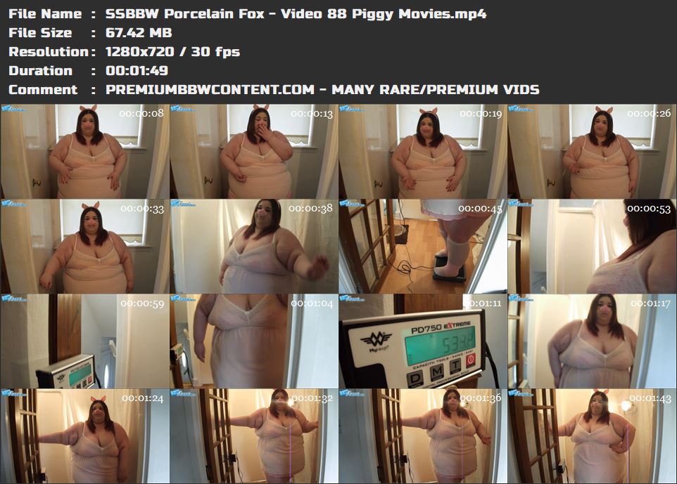 SSBBW Porcelain Fox - Video 88 Piggy Movies thumbnails