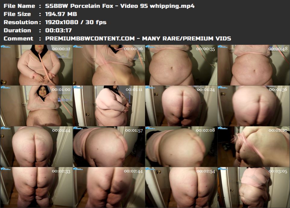 SSBBW Porcelain Fox - Video 95 whipping thumbnails