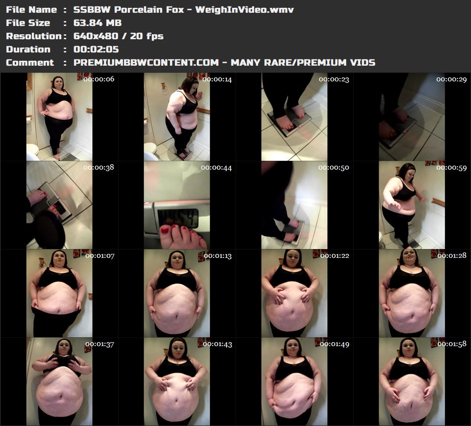 SSBBW Porcelain Fox - WeighInVideo thumbnails