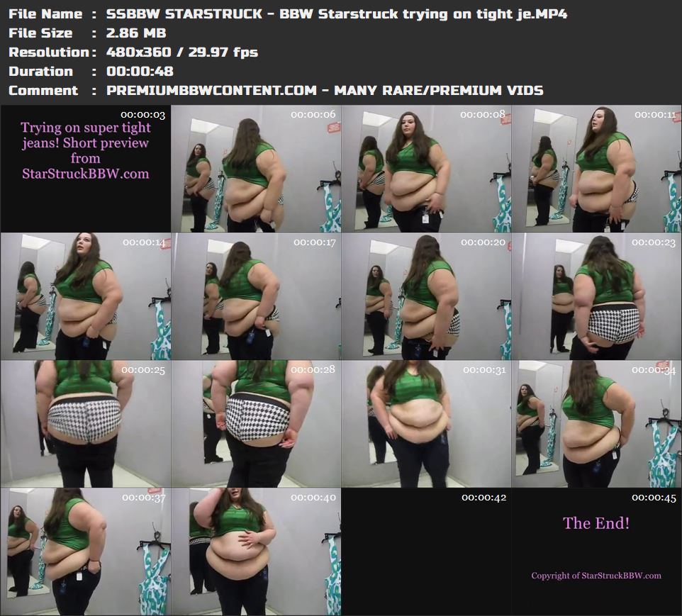 SSBBW STARSTRUCK - BBW Starstruck trying on tight je thumbnails