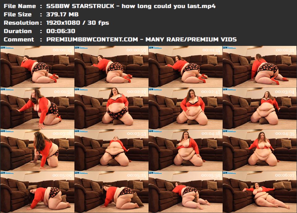 SSBBW STARSTRUCK - how long could you last thumbnails