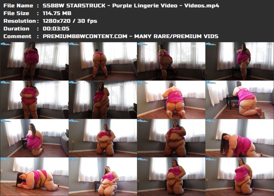 SSBBW STARSTRUCK - Purple Lingerie Video - Videos thumbnails