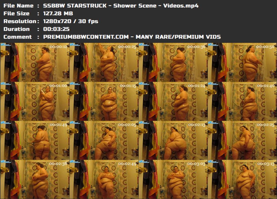 SSBBW STARSTRUCK - Shower Scene - Videos thumbnails