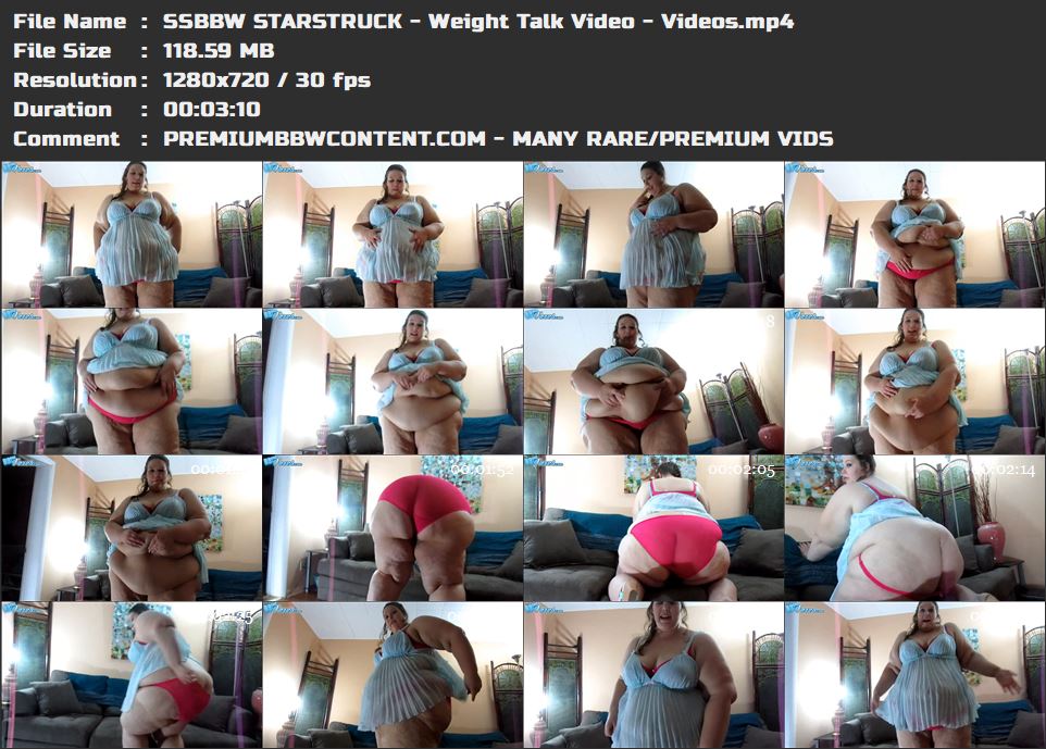 SSBBW STARSTRUCK - Weight Talk Video - Videos thumbnails