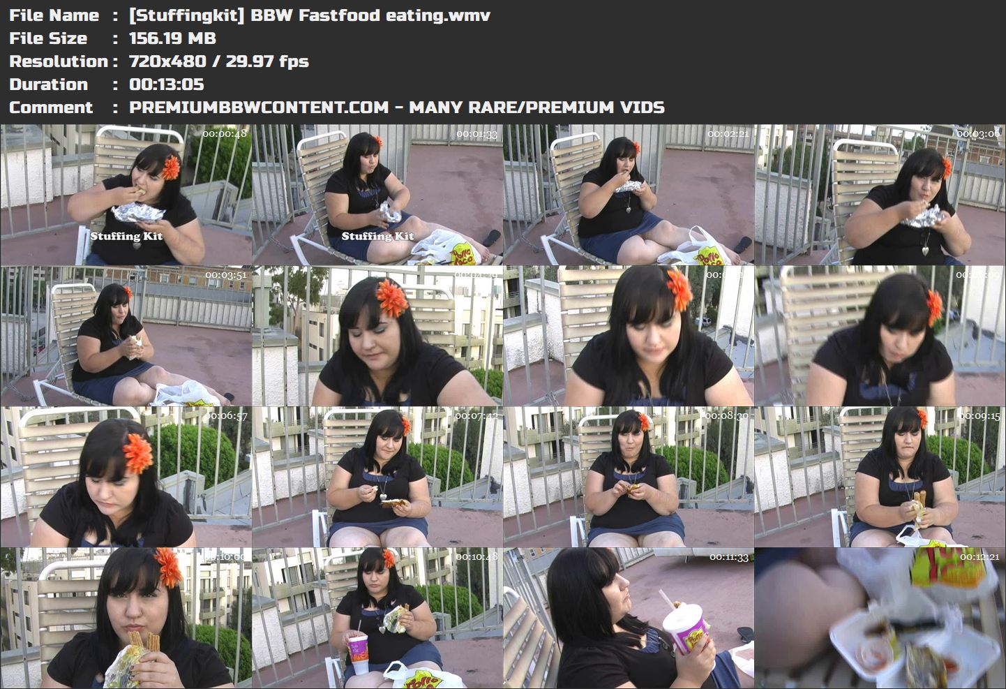 [Stuffingkit] BBW Fastfood eating thumbnails