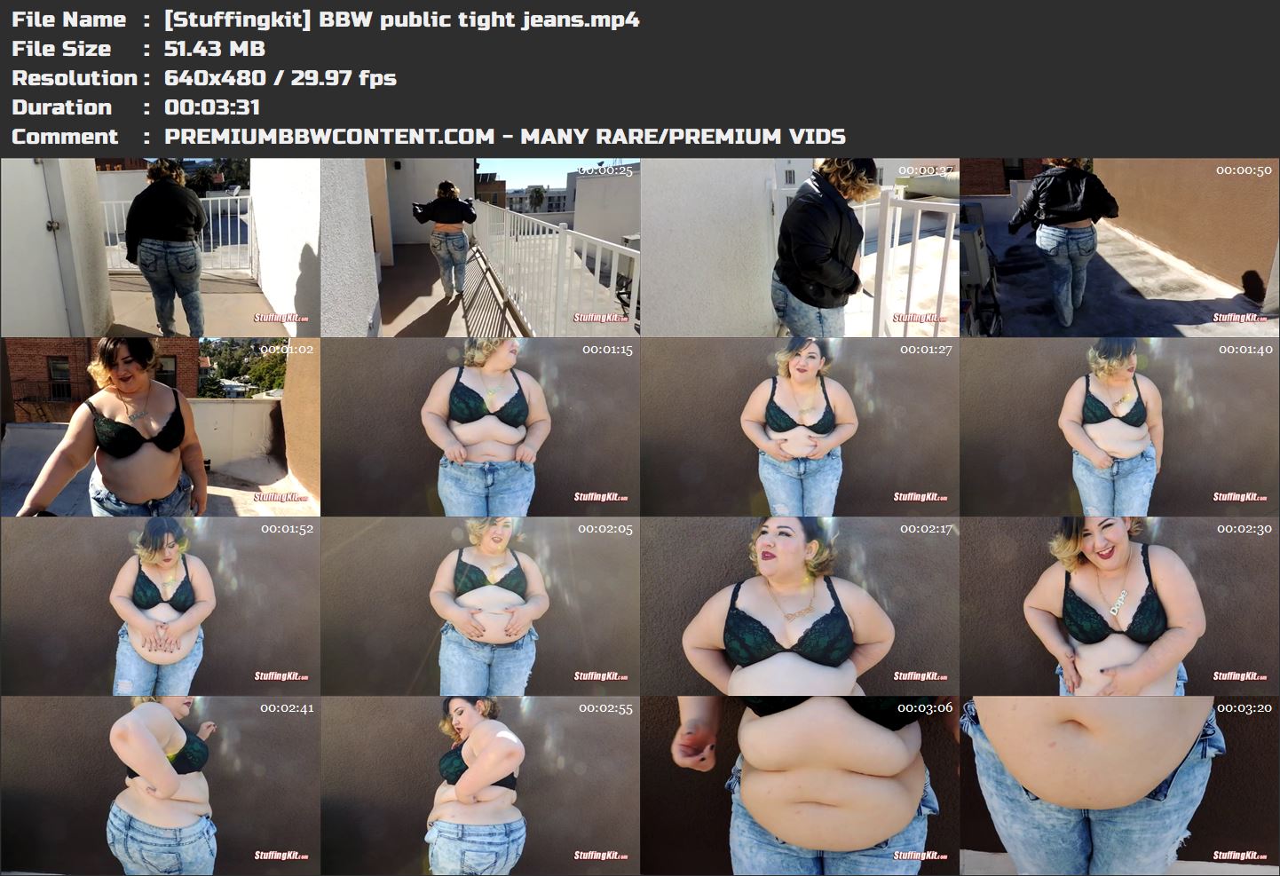 [Stuffingkit] BBW public tight jeans thumbnails