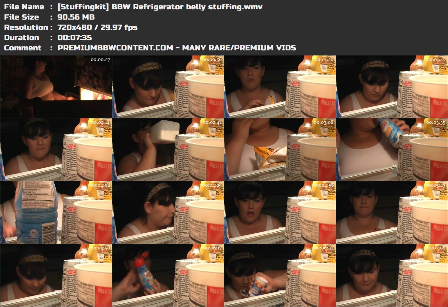 [Stuffingkit] BBW Refrigerator belly stuffing thumbnails