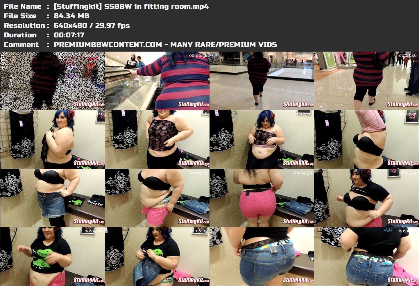 [Stuffingkit] SSBBW in fitting room thumbnails