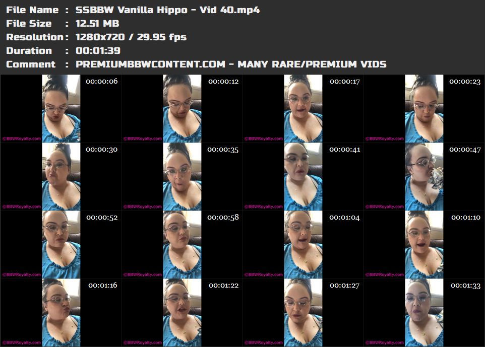 SSBBW Vanilla Hippo - Vid 40 thumbnails