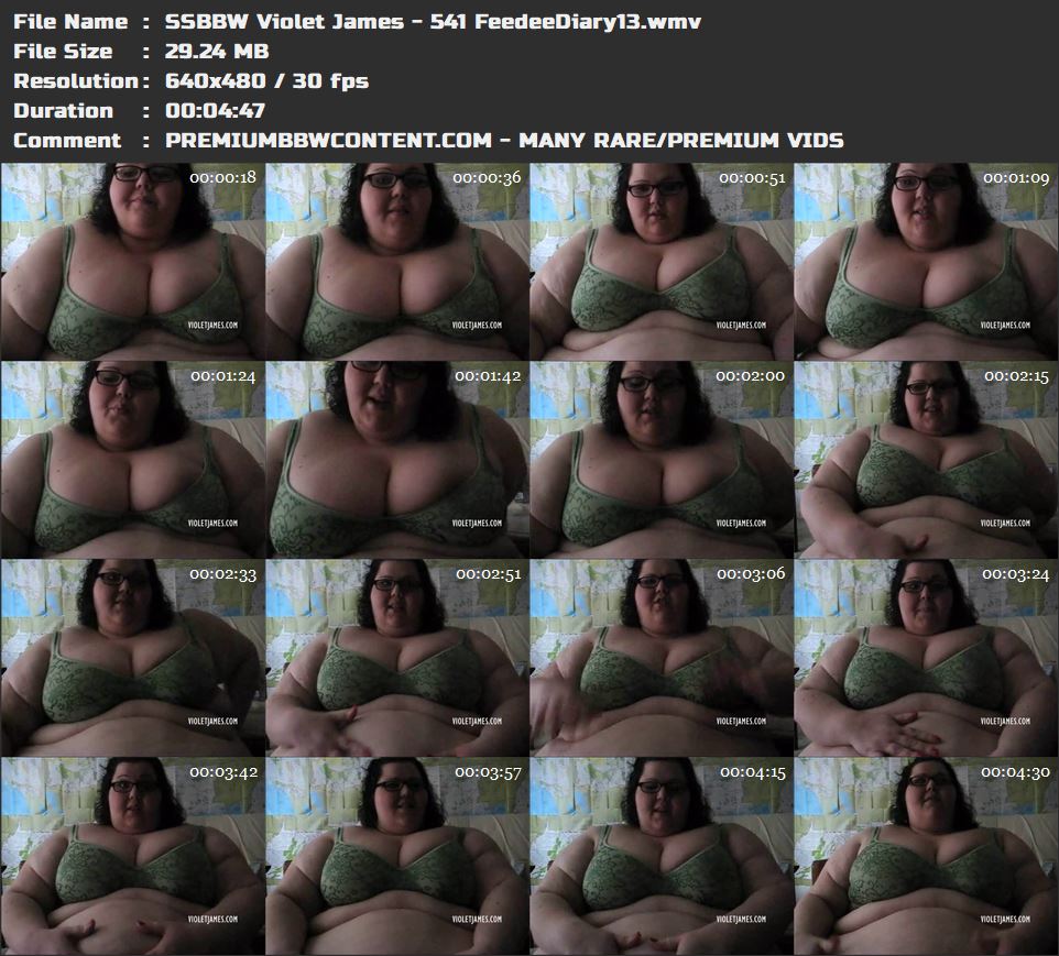SSBBW Violet James - 541 FeedeeDiary13 thumbnails