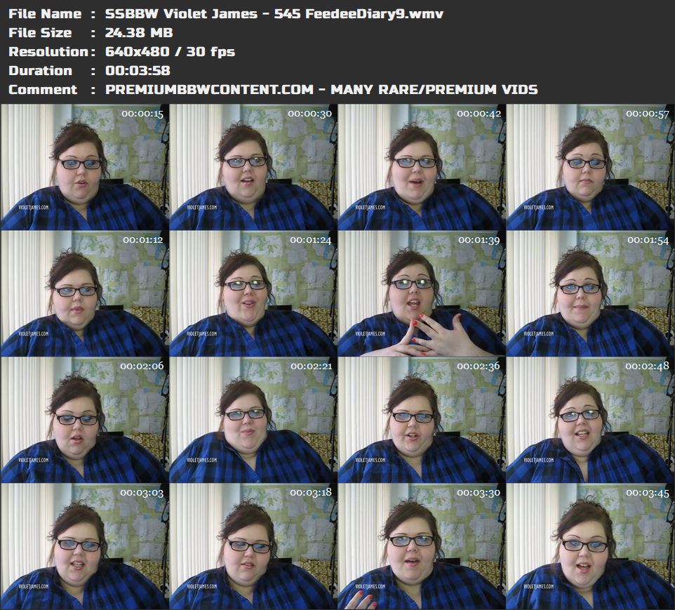 SSBBW Violet James - 545 FeedeeDiary9 thumbnails