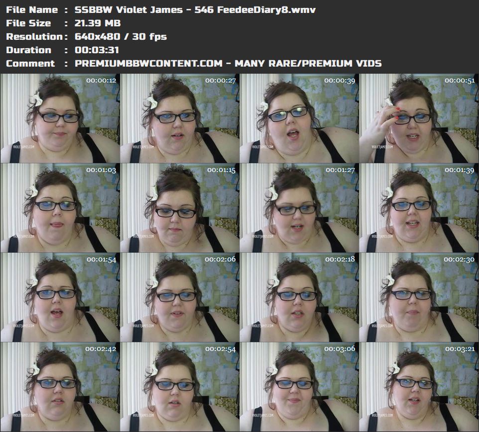 SSBBW Violet James - 546 FeedeeDiary8 thumbnails