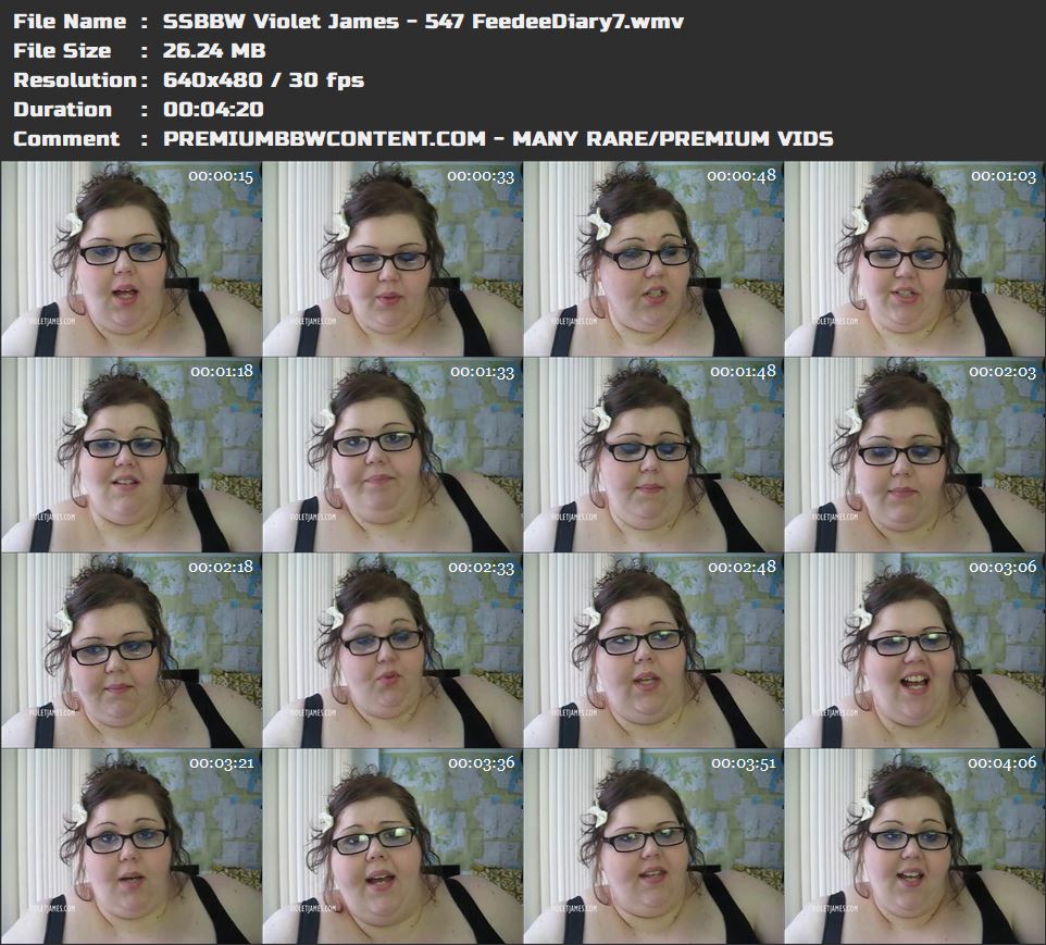 SSBBW Violet James - 547 FeedeeDiary7 thumbnails