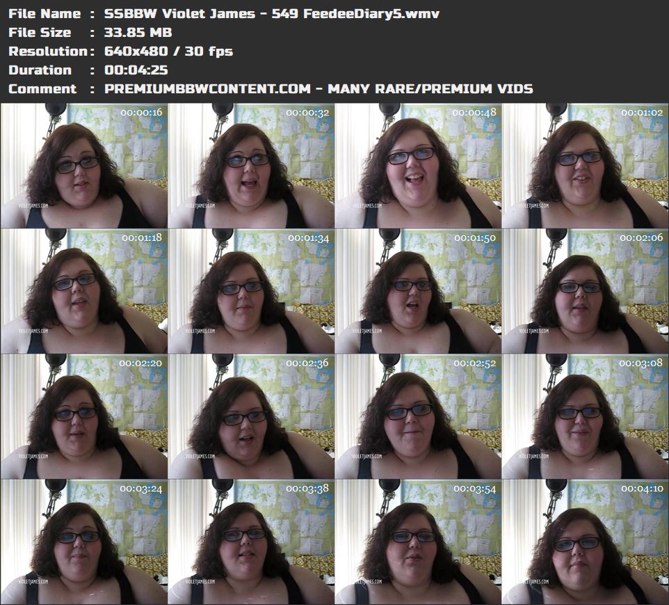 SSBBW Violet James - 549 FeedeeDiary5 thumbnails