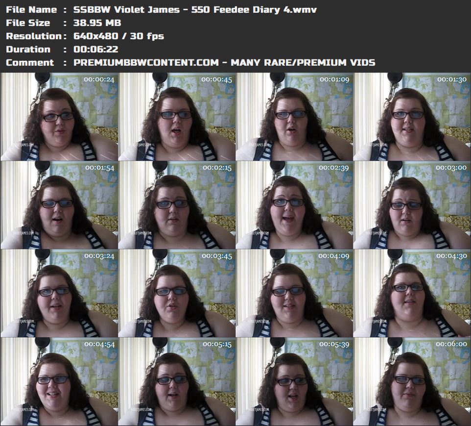 SSBBW Violet James - 550 Feedee Diary 4 thumbnails