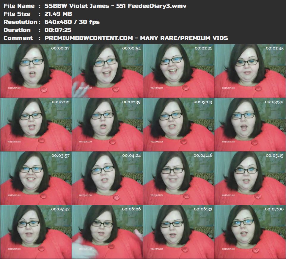 SSBBW Violet James - 551 FeedeeDiary3 thumbnails