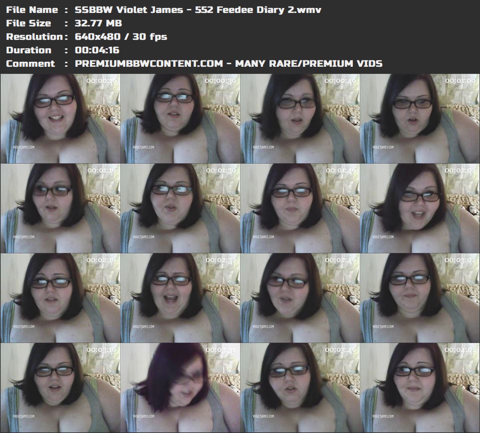 SSBBW Violet James - 552 Feedee Diary 2 thumbnails
