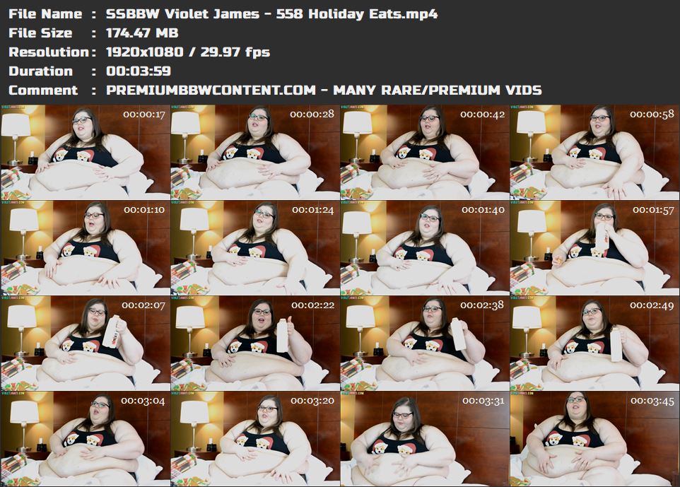 SSBBW Violet James - 558 Holiday Eats thumbnails